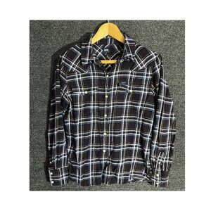Lee Men's Plaid Long Sleeve‎ Button Up Shirt Size Small Cotton Western Style